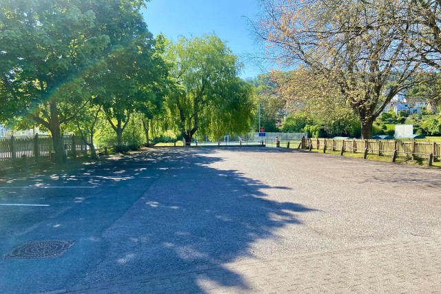 Uplyme Village Hall front car park Uplyme Village Hall's front car park