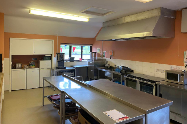 Uplyme Village Hall kitchen ovens and preparation areas Uplyme Village Hall's kitchen ovens and preparation areas