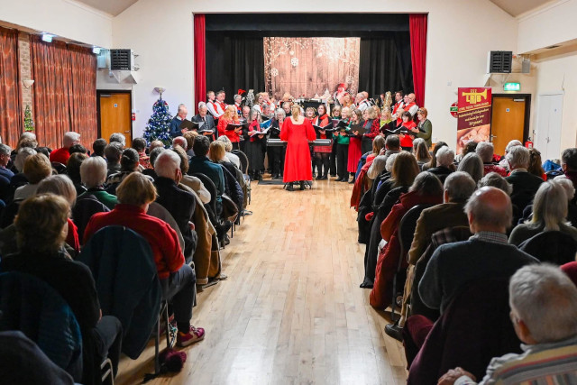 Uplyme Village Hall main hall Christmas concert Uplyme Village Hall hosting a Christmas concert