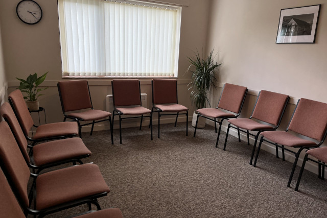 Uplyme Village Hall's meeting room with chairs